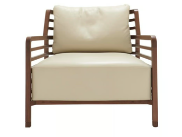 FLAX - Leather armchair with armrests by Ligne Roset - view 2